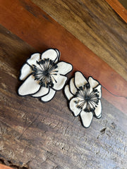 Ink Petal Earrings
