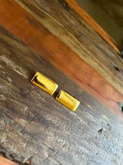 Gold Block Earrings