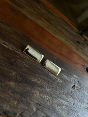 Silver Block Earrings